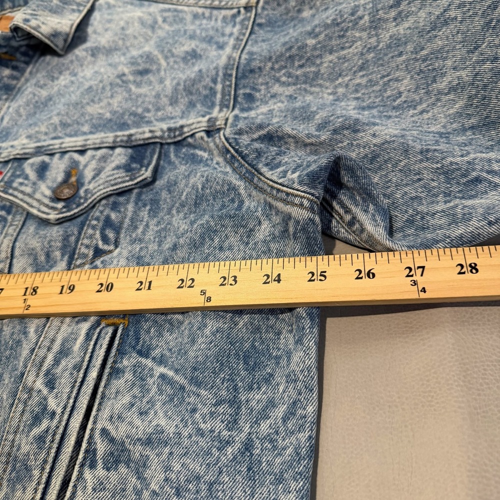 True VTG 80 Levis 70507 0219 Type 3 Acid Wash Marble Denim Trucker Jacket XL USA - Picture 6 of 8
